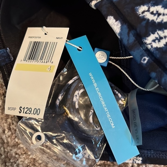 Bleu Rod Beattie Take A Dip Bandeau Navy Swimsuit One Piece Size 4 NWT - Picture 8 of 8